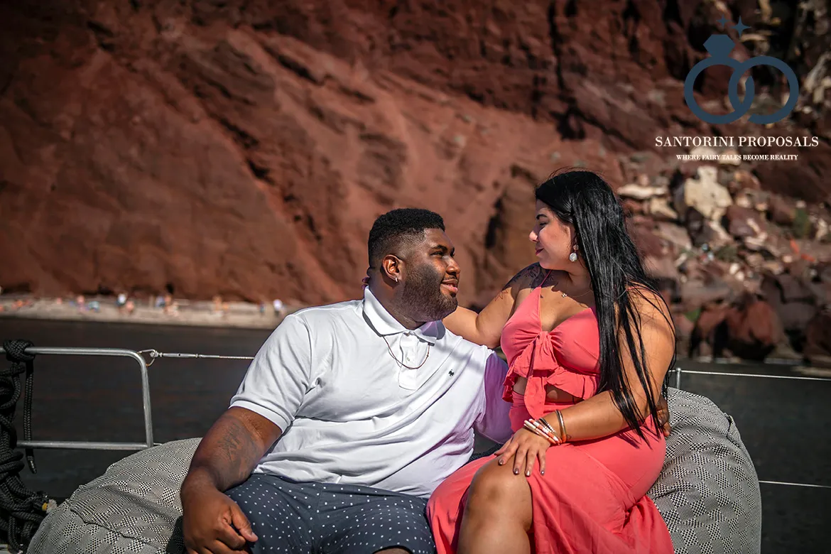 Red beach Santorini proposal
