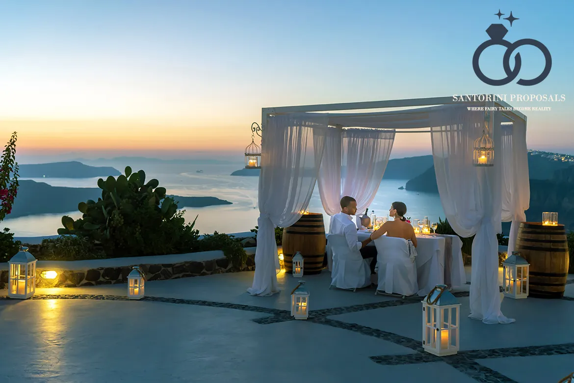 Private dinner Santorini proposal 2