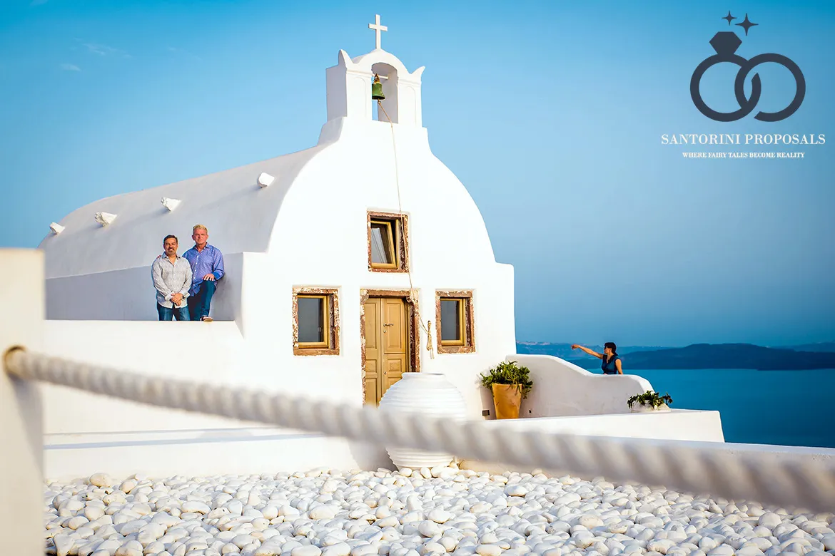 Michael and Eddie Santorini proposal