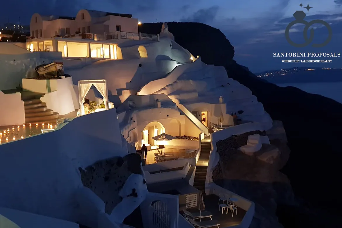Santorini romantic dinner