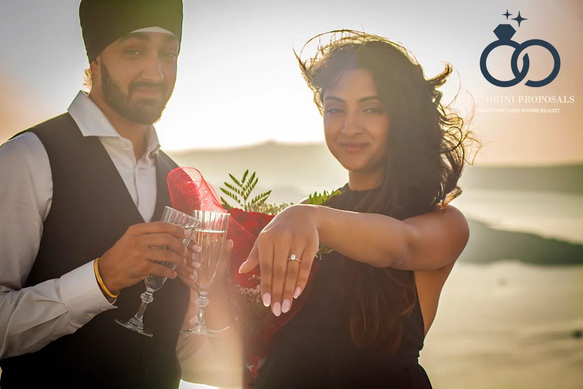 Santorini sunset proposal