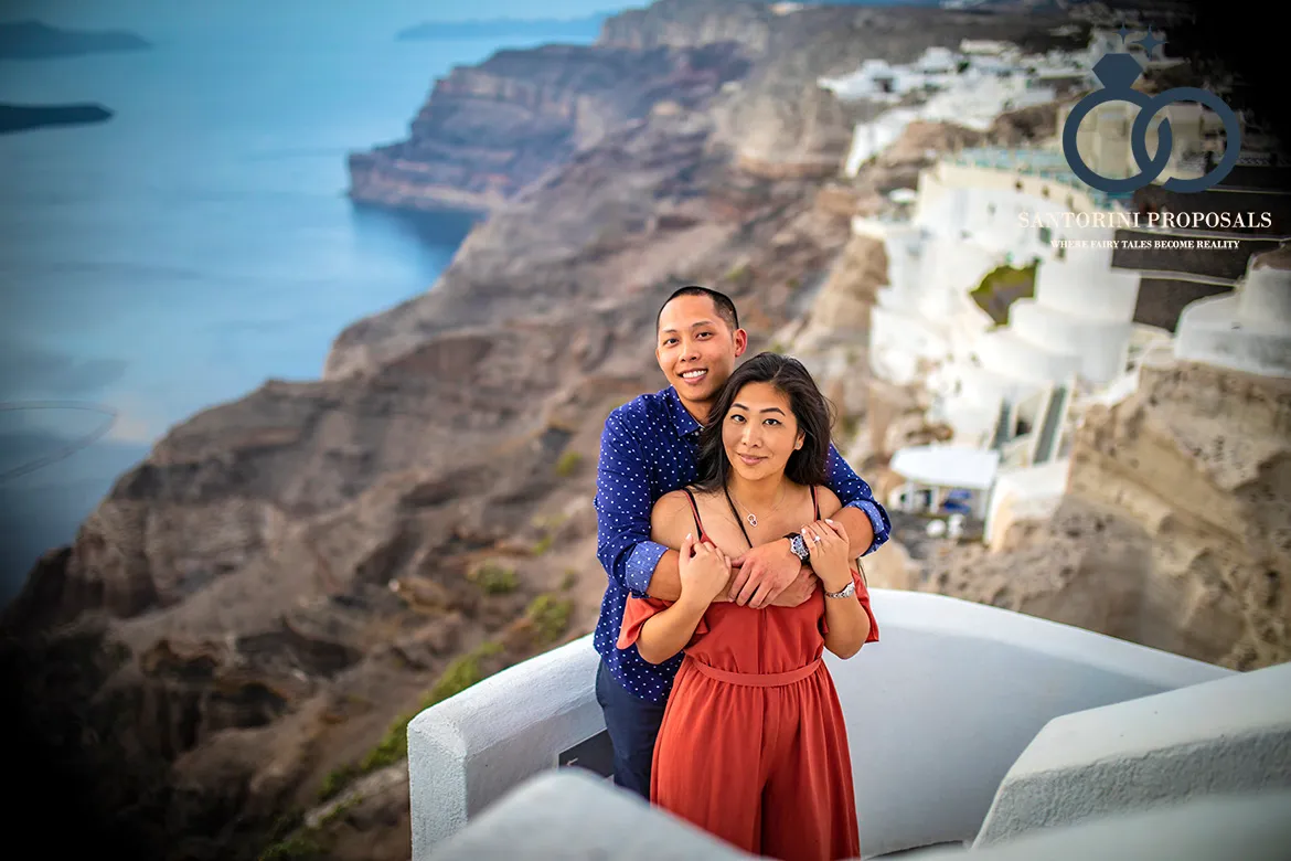 Wedding proposal planner Santorini