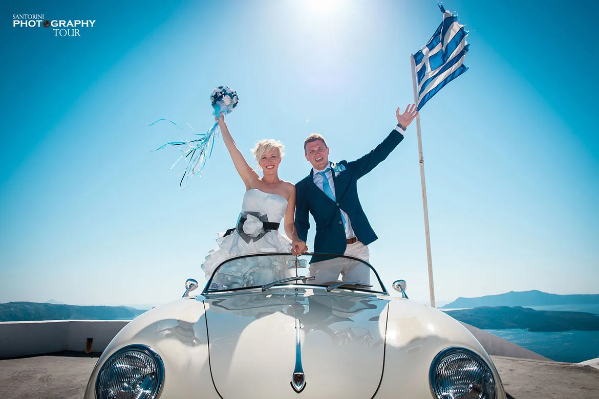 Santorini wedding, related story