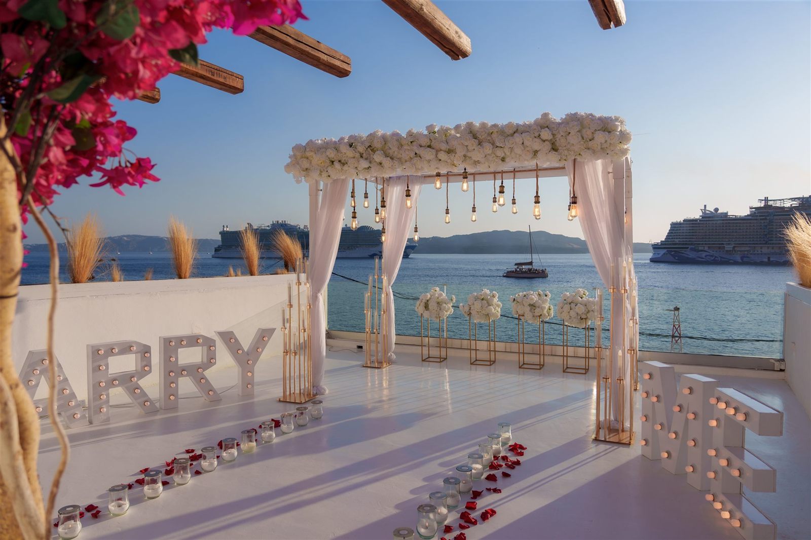 Santorini marry me setup white AION