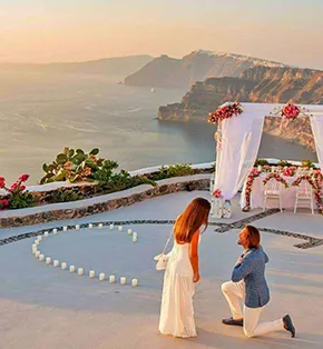 Santorini proposal decoration