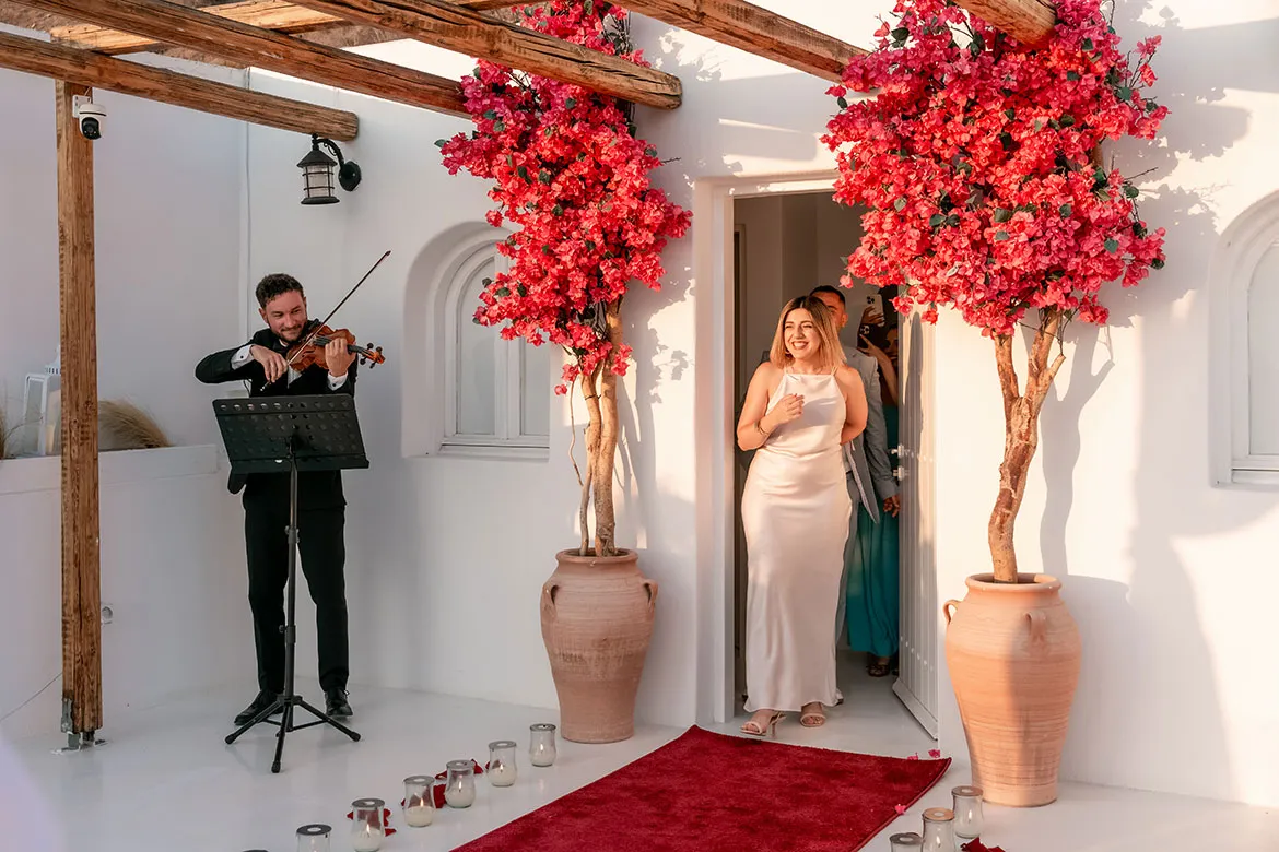Santorini wedding venue aion